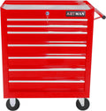7 Drawers Rolling Tool Cart on Wheels, Multifunctional Organizer Tool Chest Tool Case, Trolley Tool Storage Tool Box for Workshop,Garage,Repair Shop (7 Drawers 24.2" W×12.9" D×29.9" H-Red)
