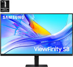 Samsung 37” ViewFinity S8 (S80UD) 4K UHD HDR10 High Resolution Monitor with USB-C and Ergonomic Design  Built-in KVM Switch  Intelligent Eye Care  LS37D800UANXZA  2025