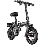 SALE & CLEARANCE Folding Electric Bike, 250W Electric Bike Suitable for Adults and Teenagers Removable Battery Fat Tire Electric Bike Beach Snow Bicycle, Best Fathers Mothers Lovers (Black)