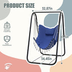 G TALECO GEAR Hammock Chair with Stand,Heavy-Duty and Rustproof Hanging Chair with Stand,Hammock Swing Chair Stand,for Indoor Outdoor Patio Yard Garden Porch (Blue)