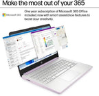HP Stream 14 Student Business Laptop  Microsoft Office 365  Copilot AI  4GB RAM  128GB UFS  1TB Cloud Storage  Intel N150 Processor(Quad-core)  Honey Lavender  Windows 11 Home  with 5ave Kit
