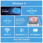 HP 17.3" Laptop for Home  Students  Business  Lifetime Office 365 for The Web  17.3" Touchscreen  8-Cores Intel CPU  w/Copilot  8GB RAM  128GB eMMC  Camera Privacy Shutter  Win11