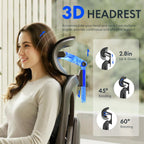FLEXISPOT ErgoX Premium Ergonomic Office Chair with Footrest- Adjustable 3D Armrests, Dynamic Lumbar Support, Recline & Tilt Function, Mesh Seat, for Home & Office Use,Blue