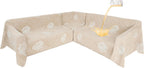 1OO% Waterproof Sectional Couch Covers for Dogs L Shaped Corner Sofa Cover Washable Chenille Sofa Slipcovers Blanket Modern Jacquard Pet Furniture Protector (91"x252", Beige Flower)