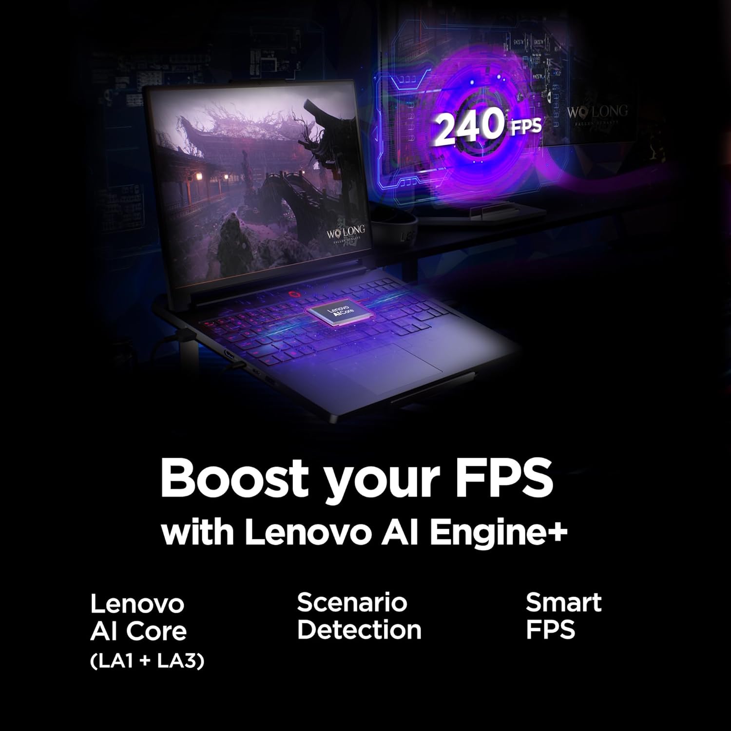 Lenovo Legion Pro 7i – AI-Powered Gaming Laptop – Intel® Core Ultra 7 255HX – 16" WQXGA PureSight OLED Display – 240Hz – NVIDIA® GeForce RTX™ 5070 Ti – 32GB Memory – 2TB Storage – PC GamePass