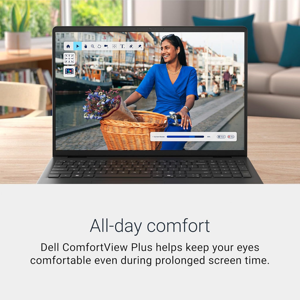 Dell 16 Laptop DC16250-16.0-inch 16:10 FHD+ Touch Display  Intel Core 5 120U Processor  16GB DDR5 RAM  512GB SSD  Intel Graphics  Windows 11 Home  1 Year Basic Onsite Service - Carbon Black