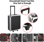 800-Piece Mechanics Tool Set with Rolling Aluminum Case, Complete Socket & Wrench Kit with Hand Tools, Portable Garage Tool Box for Auto Repair, Home Maintenance, DIY Projects & Garden Work