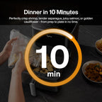 Typhur Sync 8QT AI Smart Air Fryer with Built-in Wireless Meat Thermometer, 9-in-1 XL Non Toxic Ceramic Airfryer, 450°F Max, Cooks 6lb Whole Chicken, Quiet & Dishwasher Safe, 120V