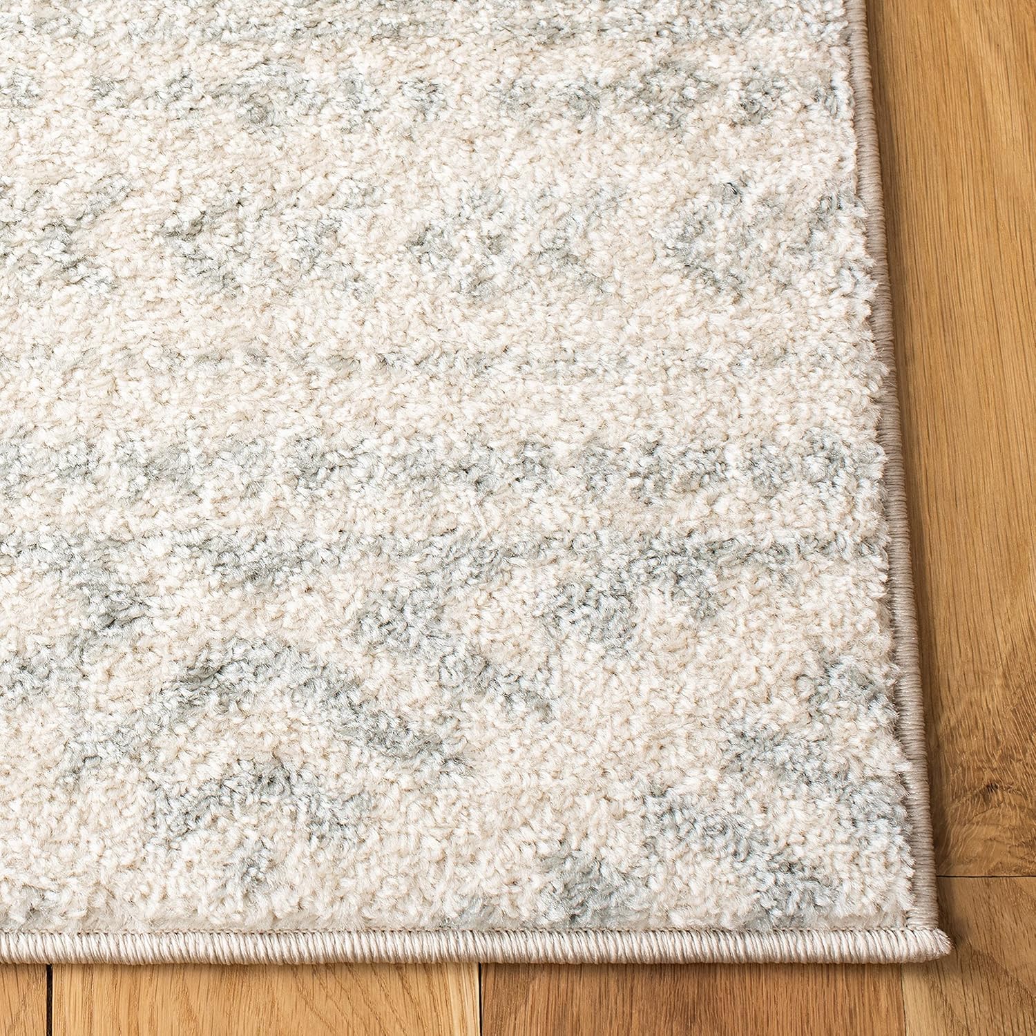 SAFAVIEH Area Rug 10x13 - Tulum Collection - Large - Ivory & Light Grey, Moroccan Boho Tribal Design, Non-Shedding & Easy to Clean, Ideal for Living Room, Bedroom, Dining Space (TUL272G)