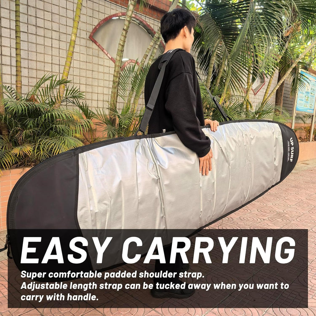 UP SURF Surfboard bag, Daylight Bags for Longboard, Size 8’6”,9’2”,9’6", Surfboard cover for Storage and Transport Surfboard