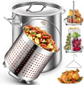 ARC Advanced Royal Champion 40QT Stainless Steel Stockpot for Seafood Crawfish Crab Boil Turkey Fryer Pot with Basket Divider and Hook, Crab Lobster Shrimp Outdoor Cooking and Home Brewing