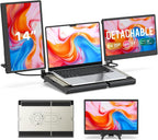 Laptop Screen Extender  14" FHD 1080P Laptop Monitor Extender  Stretchable Base and Detachable Screen  Plug & Play  Triple Screen Extender Compatible with Windows  Mac  Chrome