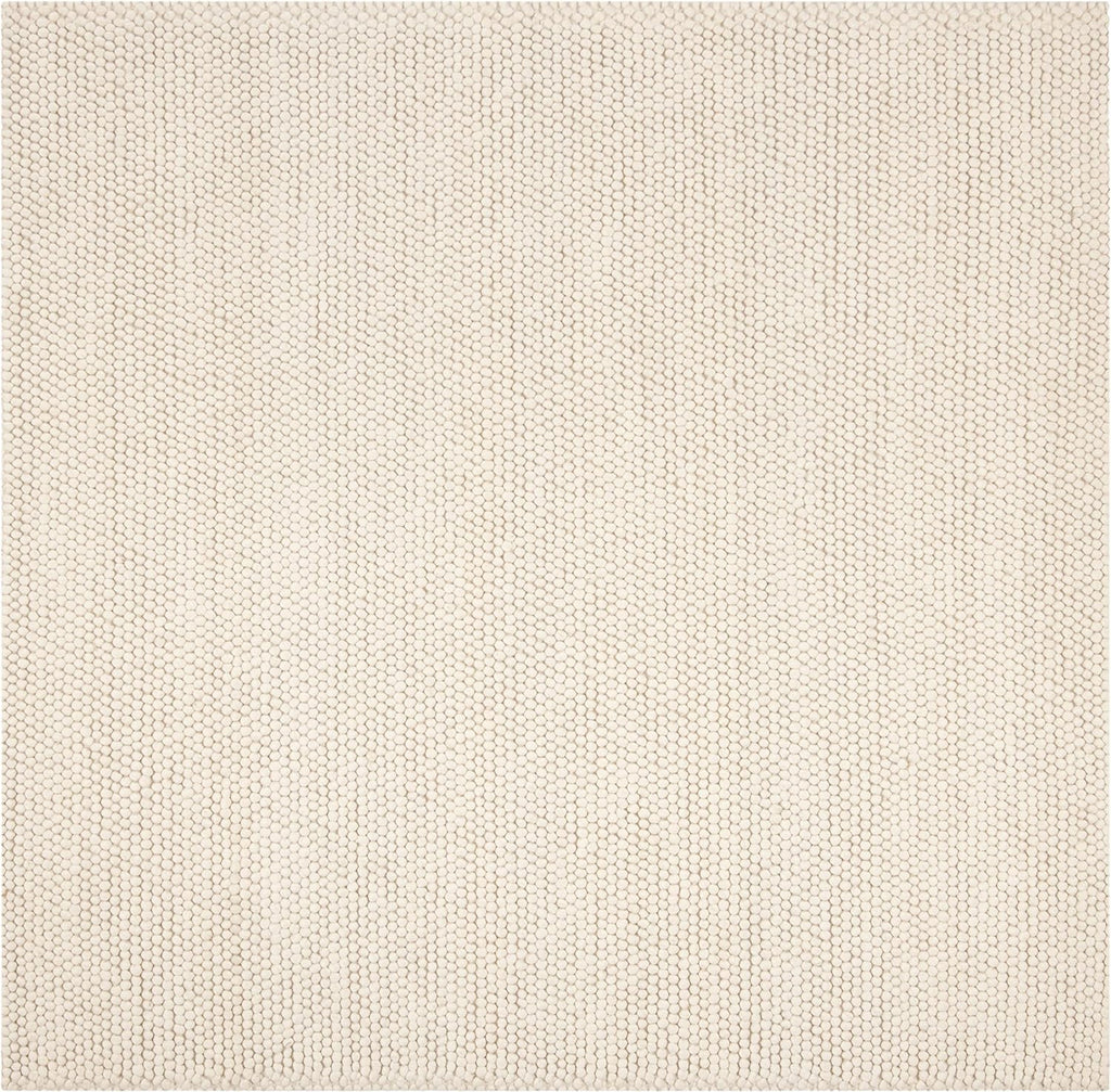 SAFAVIEH Natura Collection Area Rug - 12' Square, Ivory, Handmade Wool Blend, Textured Design, Ideal for Living Room, Bedroom, Dining Space (NAT620A)