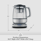 Breville BTM800XL Tea Maker Infuser and Water Kettle, 51 oz, Brushed Stainless Steel and Glass
