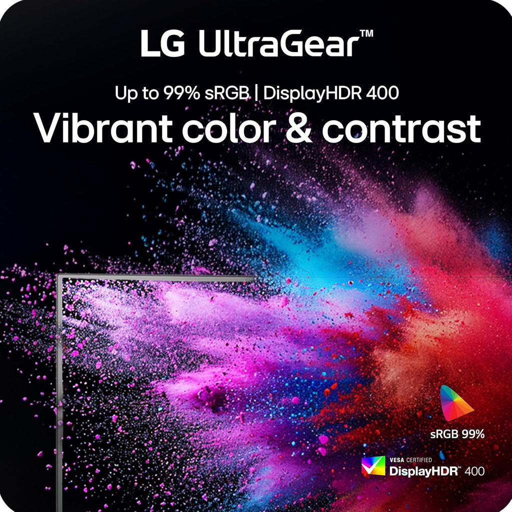 LG 27G640A-B 27-inch Ultragear QHD (2560 x 1440) IPS Gaming Monitor  300Hz  1ms  NVIDIA G-Sync  AMD FreeSync Premium  VESA DisplayHDR 400  HDMI 2.1  USB Type-C  Tilt/Height/Swivel/Pivot Stand  Black