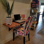 Industrial Rustic Wall-Mounted Table, Dining Table Desk, Pine Wood Wall-Mounted Bar Tables (47"X18")