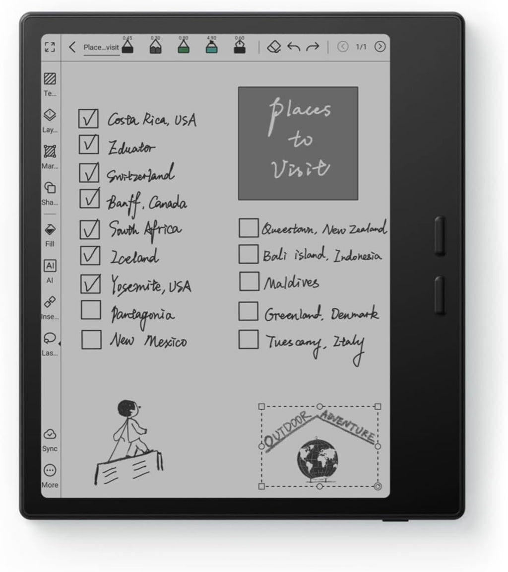 BOOX Tablet Go Color 7 Gen II E Ink Tablet 4G 64G Support Active Stylus InkSense (Black)