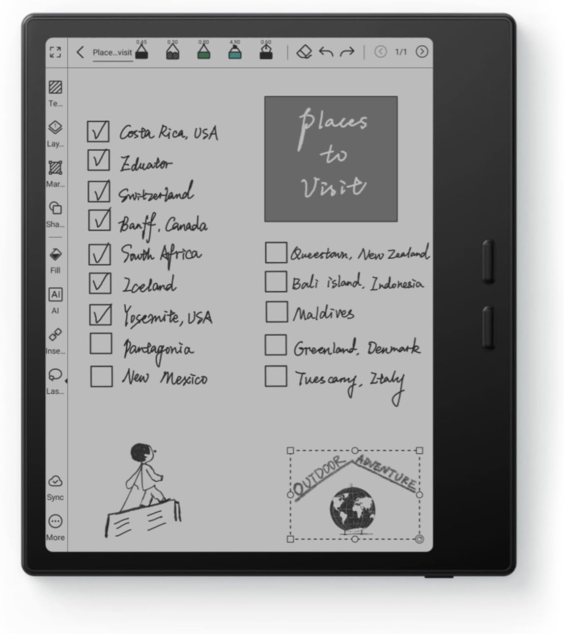 BOOX Tablet Go Color 7 Gen II E Ink Tablet 4G 64G Support Active Stylus InkSense (Black)