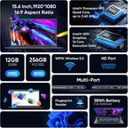 Coolby 15.6inch Laptop  12GB RAM/256GB SSD  1920x1080 IPS Display  Intel N95(Beats N5095) Quad Core Laptop Computer  Support Fingerprint  WiFi 5  BT
