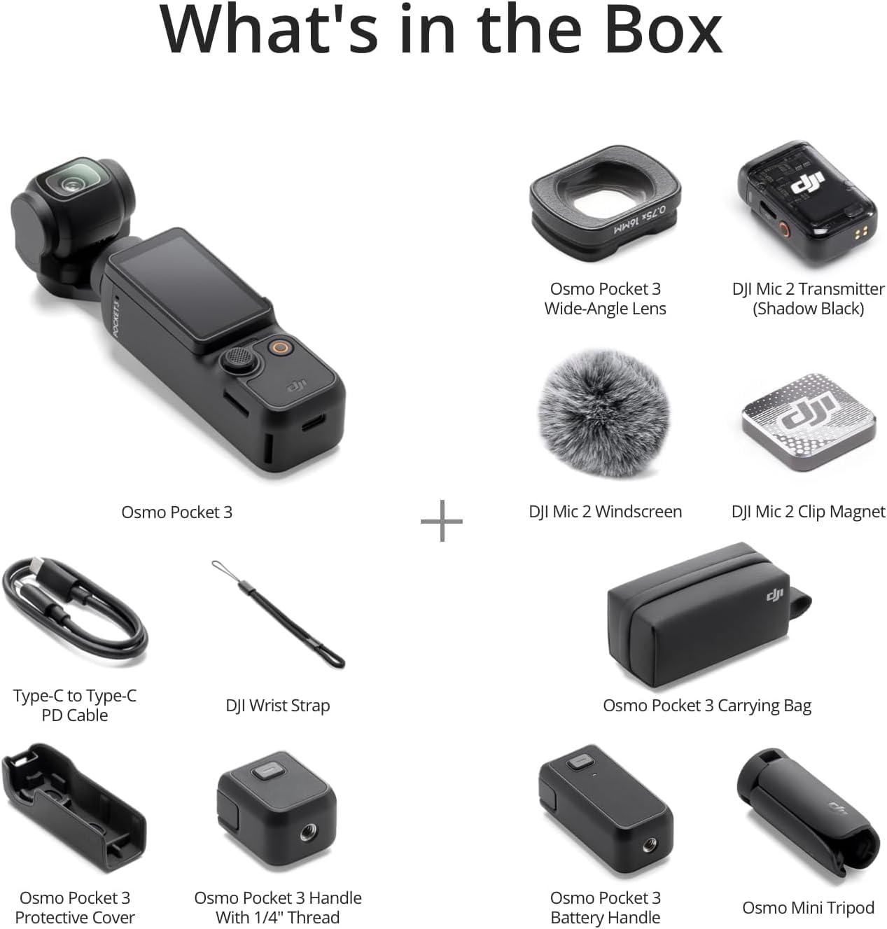 DJI Osmo Pocket 3 Gimbal Camera Creator Combo  Bundle with 64GB Memory Card  Card Reader (Creator Combo Bundle)