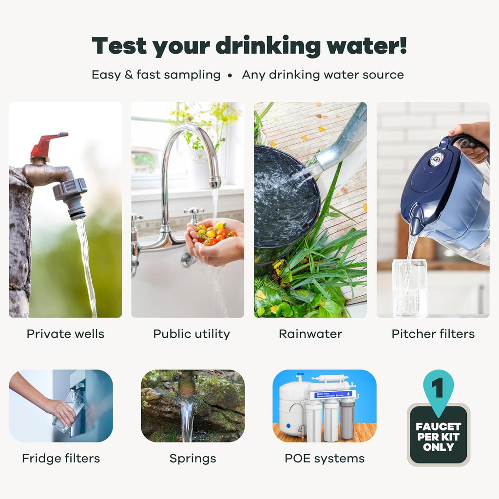 Advanced Home Water Test Kit | Well or City | EPA Certified Drinking Water Labs | Tests for: 116 Analytes  incl. Lead  Copper  Hardness & Alkalinity and More | #1 Best Home Water Test - Wirecutter