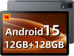 KODAK K11 Android 15 Tablet, 10.95 Inch FHD G+G Touchscreen, 12GB RAM 128GB Storage (1TB Expandable), 8000mAh Long Battery, Quad Speakers, 16MP Camera, Dual WiFi, GPS, for Work Entertainment Gaming