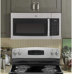 GE JVM3160RFSS 30" OTR Microwave, 1.6 cu ft, 1000W, 300 CFM Hood Vent, LED Lighting, Auto Defrost, Easy Mount Install, Stainless Steel