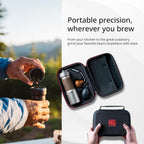 1Zpresso K-Ultra Manual Coffee Grinder Silver with Carrying Case, Assembly Consistency Grind Stainless Steel Conical Burr, Foldable Handle, Numerical External Adjustable Setting, All-Round Grinder