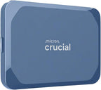 Crucial X10 2TB Portable SSD  Up to 2 100MB/s  USB 3.2 USB-C  External Solid State Drive  Compatible with Windows  Mac & Android  Durable Storage for Games  Photos & Files  Blue - CT2000X10SSD9-02