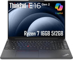 Lenovo ThinkPad E16 Gen 2 Business Laptop (16" FHD+ Anti-Glare  AMD Ryzen 7 7735U (> Intel i7-1355U)  16GB DDR5  512GB SSD) Backlit  Fingerprint  Wi-Fi  Ethernet  1080p Webcam  Win 11 Pro w/ Copilot