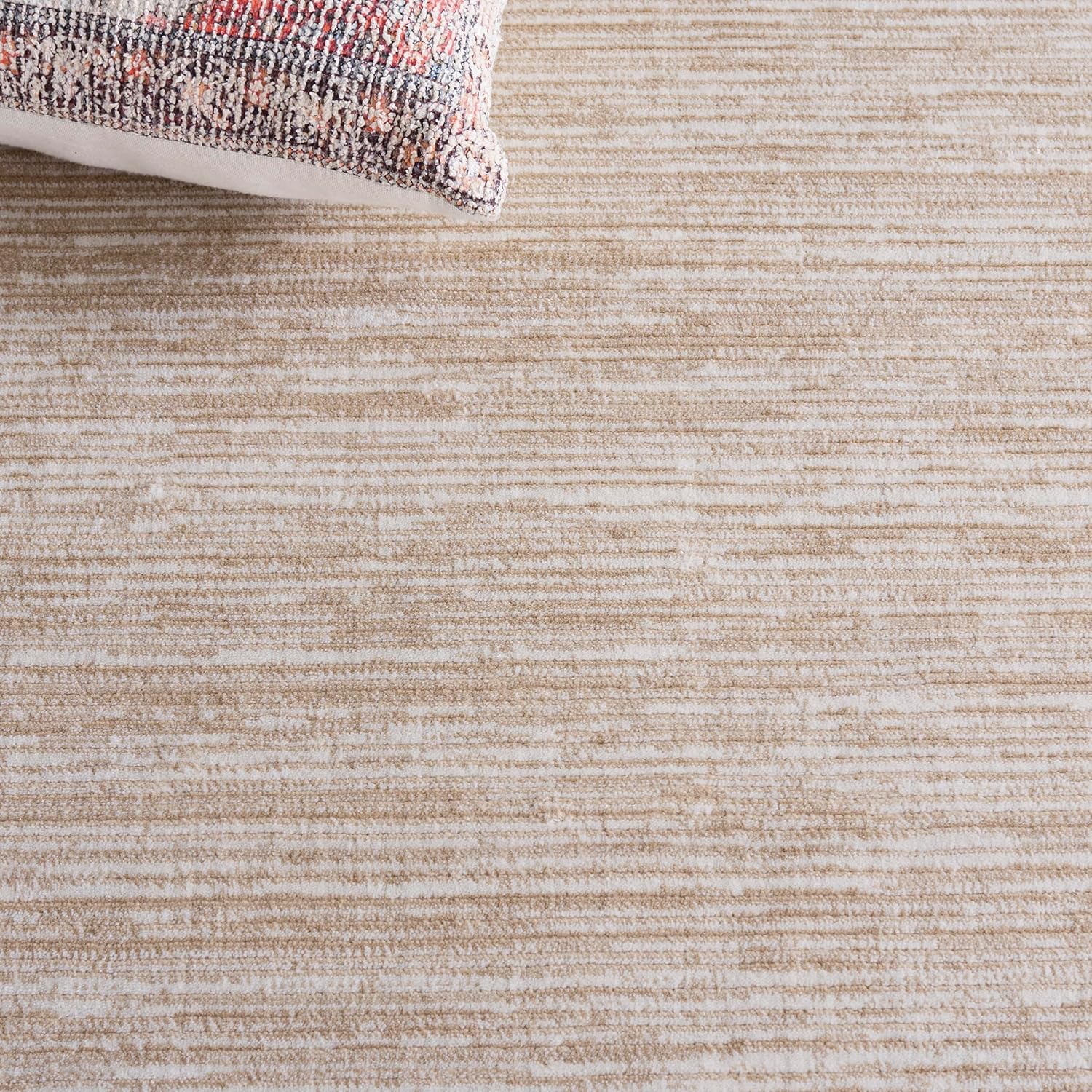 SAFAVIEH Vision Collection Area Rug - 12' Square, Cream, Modern Ombre Design, Non-Shedding & Easy to Clean, Ideal for Living Room, Bedroom, Dining Space (VSN606F)