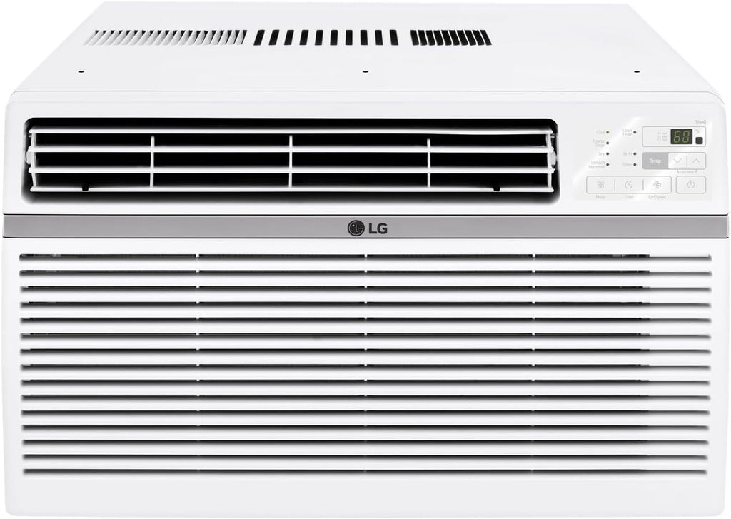 LG 8,000 Window Air Conditioner, 115V, 350 Sq.Ft. (14' x 25' Room Size), Quiet Operation, Electronic Control with Remote, 3 Cooling & Fan Speeds, Auto Restart, 8000 BTU, White
