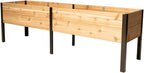 Gardener's Supply Company Elevated Cedar Raised Garden Bed | 2' x 8' Heavy Duty Standing Planter Box with Aluminum Corners for Outdoor Plants Vegetables Flowers | Perfect for Patio & Backyard