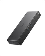 Anker 778 Thunderbolt Docking Station (12-in-1  Thunderbolt 4)  40 Gbps with Max 100W Charging for Laptop  Single 8K  Quad 4K Display  Ethernet  6 USB Ports for Dell  HP Laptops and More(Gray)