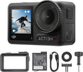 DJI Osmo Action 4 Essential Combo  4K/120fps Waterproof Action Camera with a 1/1.3-Inch Sensor  Stunning Low-Light Imaging  10-bit & D-Log M Color Performance  Long-Lasting 160 Mins  Outdoor Camera