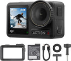 DJI Osmo Action 4 Essential Combo  4K/120fps Waterproof Action Camera with a 1/1.3-Inch Sensor  Stunning Low-Light Imaging  10-bit & D-Log M Color Performance  Long-Lasting 160 Mins  Outdoor Camera