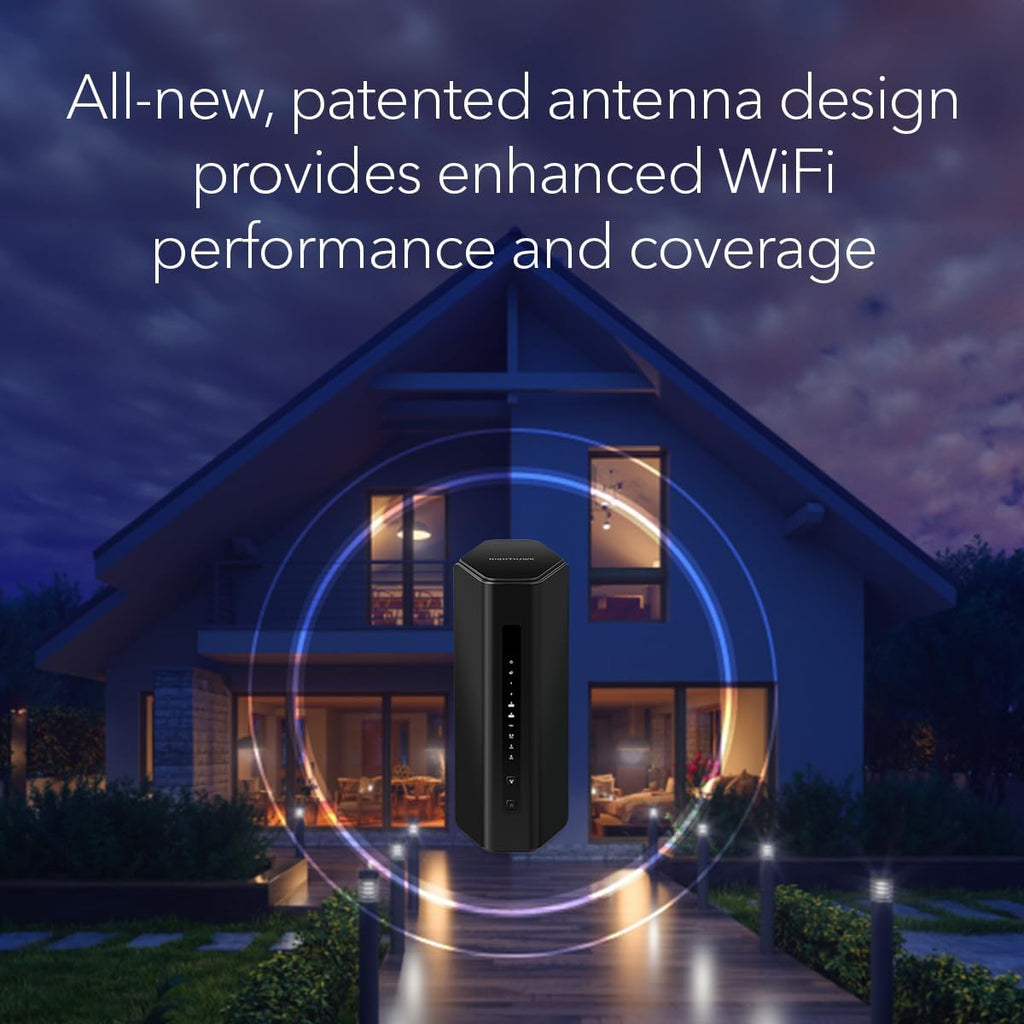 NETGEAR Nighthawk WiFi 7 Router (BE9300) – Router Only  9.3Gbps Wireless Speed  2.5 Gigabit Internet Port  Tri-Band for Gaming  Covers 2 500 sq. ft.  100 Devices  VPN – Free Expert Help