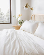 Cozy Earth Luxury Bed Sheet Set - 100% Viscose from Bamboo Fabric, Ultra-Soft & Breathable, Fits Regular & Deep Pocket Mattresses up to 20" - 4 Pieces Queen Sheet Set White