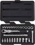 GEARWRENCH 27 Pc. 1/4" Drive 6 Pt. Pass-Thru Mechanics Tool Set, Standard SAE/Metric - 891427