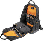 Klein Tools 62800BP Backpack Tool Bag, Tradesman Pro Extra-Large 40-Pocket Electrician Jobsite Backpack with Molded Bottom, Charging Port