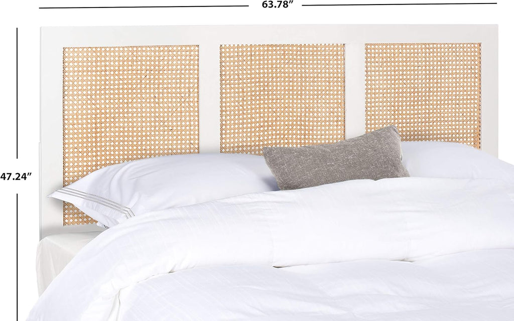Safavieh Home Collection Vienna White Wash Cane King Headboard Platform