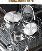 Cooks Standard Stainless Steel Saucepan with Lid, Multi-Ply Clad Sauce Pot 1.5-Quart, Silver