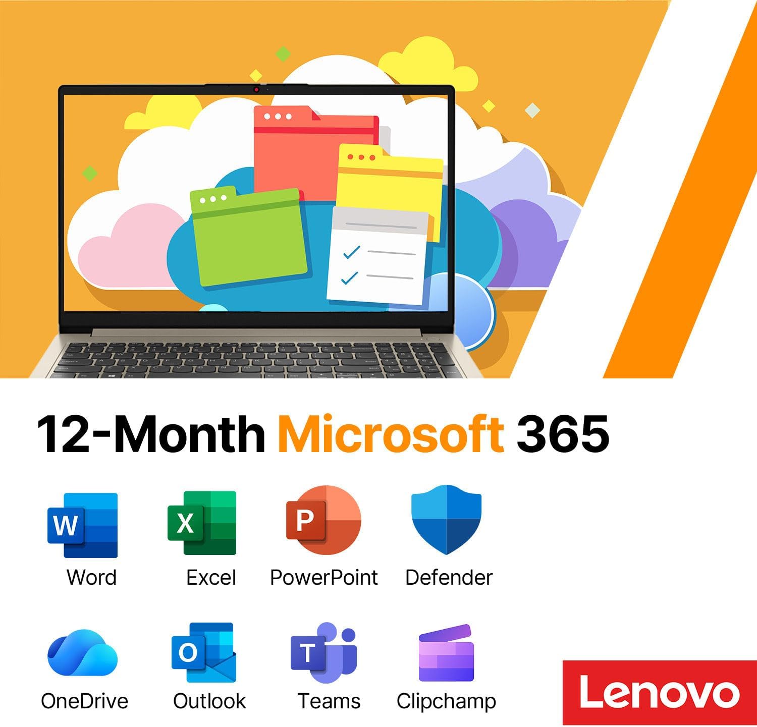 Lenovo IdeaPad 15.6" Business Laptop • Microsoft Office 365 • 1.1TB Storage • DDR4 • Intel Dual core • 1TB Cloud and 128GB SSD • WiFi 6 • Copilot AI • HDMI • Windows 11 no Mouse • Essential Laptop