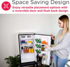 Frigidaire EFR331 Single Door Compact Refrigerator - Adjustable Thermostat Control - Reversible Doors - Front Blackboard, Write and Erase - Ideal for Dorm, Office, RV, Room - Black, 3.2 Cubic Feet