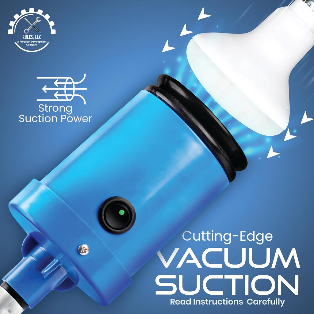 Light Bulb Changer for High Ceilings - Vacuum Operated High Ceiling Light Bulb Changer Tool, Remote-Controlled Bulb Changing Kit (Pole not Included)