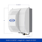 AprilAire 700M Whole-House Fan Powered Humidifier, Manual Control, Large Capacity, Up to 5,300 Sq. Ft., 18GPD, Gray