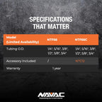 NAVAC NTF66 Flaring Tool | Internal Clutch Support | Axial Spacing | Patented Rivet Connection | Eccentric Cone | 45-Degree Flare | 1 Year Warranty