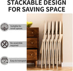 YLGJ&TIDY Set of 4 Folding Chairs with Padded Cushion and Steel Legs Portable Foldable Chairs Metal Folding Chair for Outside Indoor Dining Room Office Party, No Assembly, Beige