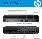HP Pro 400 G9 Mini PC Desktop Computer  Intel CPU  16GB DDR5 RAM  256GB PCIe SSD  Triple 4K Display Support  USB-C  Ultra-Quiet Design  Bluetooth 5.2  WiFi 6  Keyboard and Mouse  Windows 11 Pro