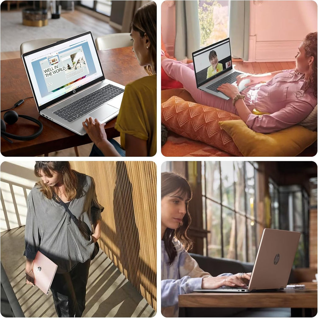 HP 17 Laptop Computer  17.3" HD+ Large Screen Business Laptop PC  13th Gen Intel Core i5 (10-cores)  Windows 11 Pro | Backlit Keyboard | Fingerprint Reader | Rose Gold | 32GB RAM 2TB SSD
